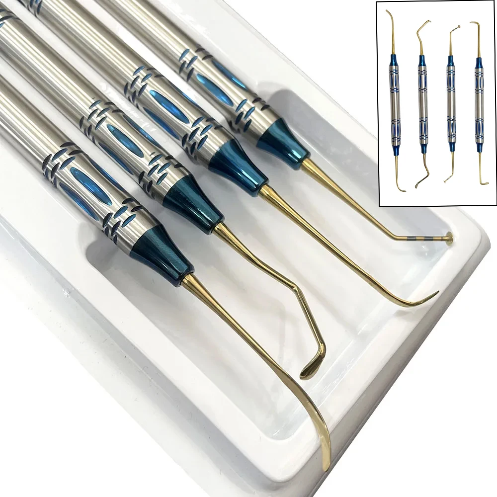 ł dentystyczny Implant Sinus Lift Podnoszenie Winda Instrument Narzędzie Podwójne końce ze stali nierdzewnej Autoklawowalny 4-częściowy