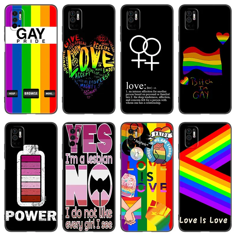 Чехол для телефона лесбиянок ЛГБТ радуга гордость Xiaomi Redmi Note 7 8 9 10 11 8T 10T 9S 10S 11S 4G 11E