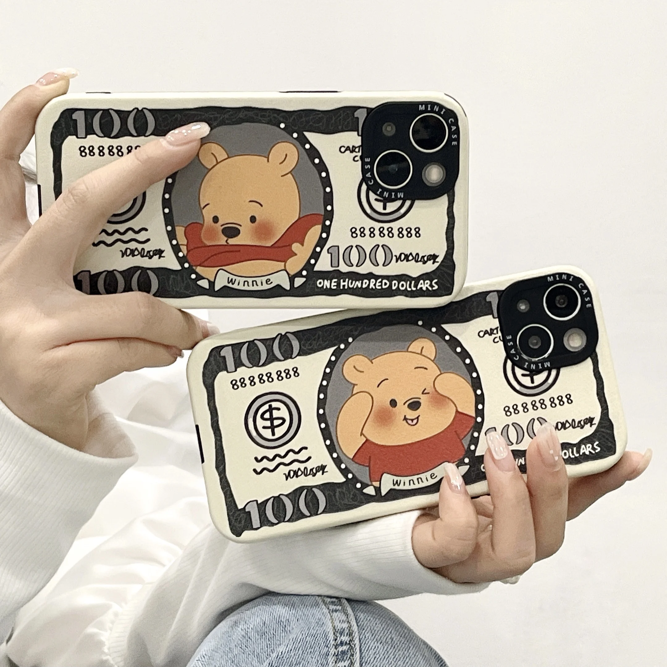 

Couple Shell Cute Bear Fall-proof Suitable For Celular Iphone Case 13 12 Pro Max 11 XR XS X 78 Plus Hot New Product Eye-catching