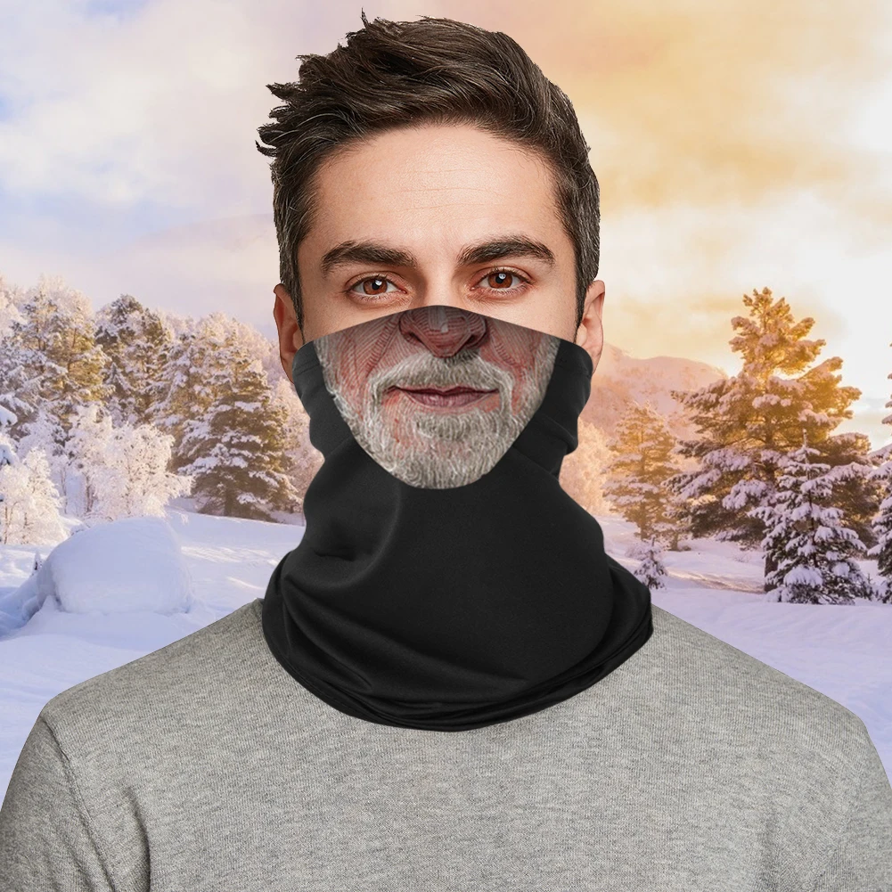 Хэллоуин Борода Стары мужская маска с принтом Дышащий шарф для верховой езды