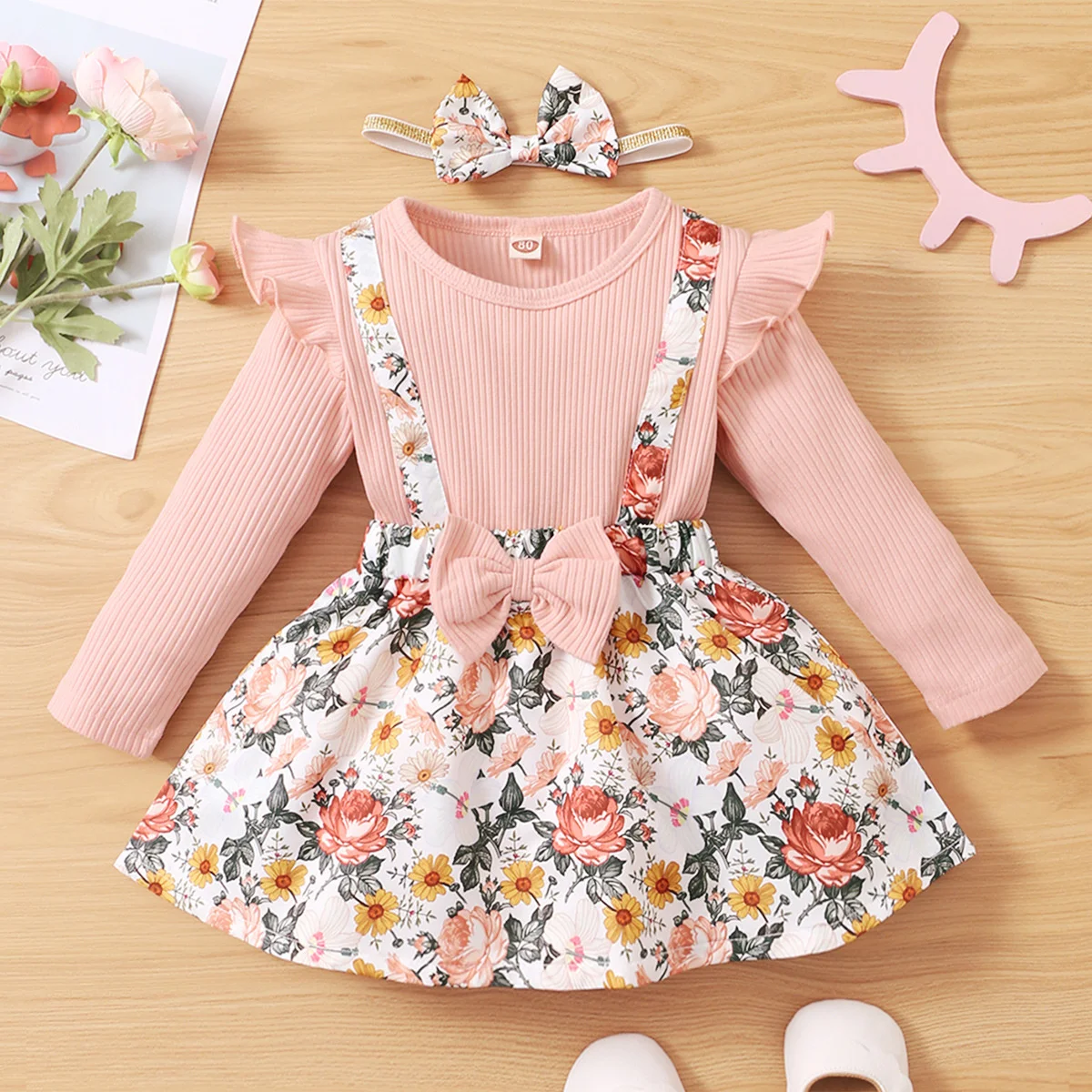 

kids cheap costume clothesGirls' spring autumn new color long sleeve splicing frame suspender dress