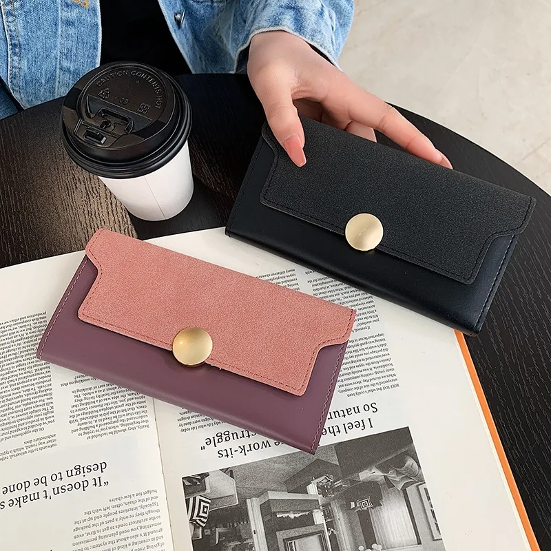 

Новинка, Дамский вместительный клатч с застежкой для денег и отделениями для карт, модный кошелек с магнитной застежкой