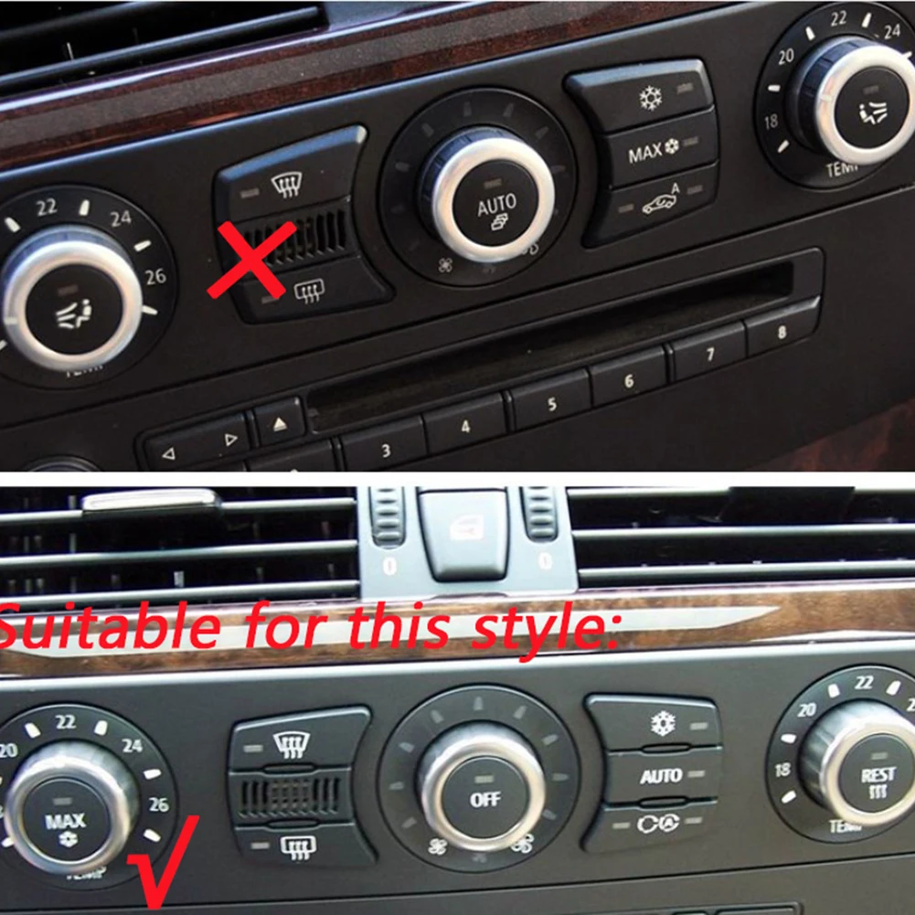 

Accessories Switch Button Cover Black Central 1Pcs Control A/C Wind Pattern For BMW E63 E64 M6 2006-2007 Front