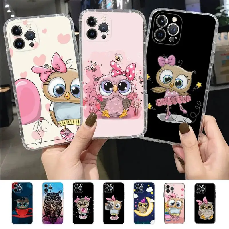 

Cartoon Owl Phone Case for iPhone 11 12 13 mini pro XS MAX 8 7 6 6S Plus X 5S SE 2020 XR case