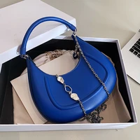 solid color pu leather shoulder bags women designer handbags and purses 2022 spring brand crossbody bag female luxury armpit bag
