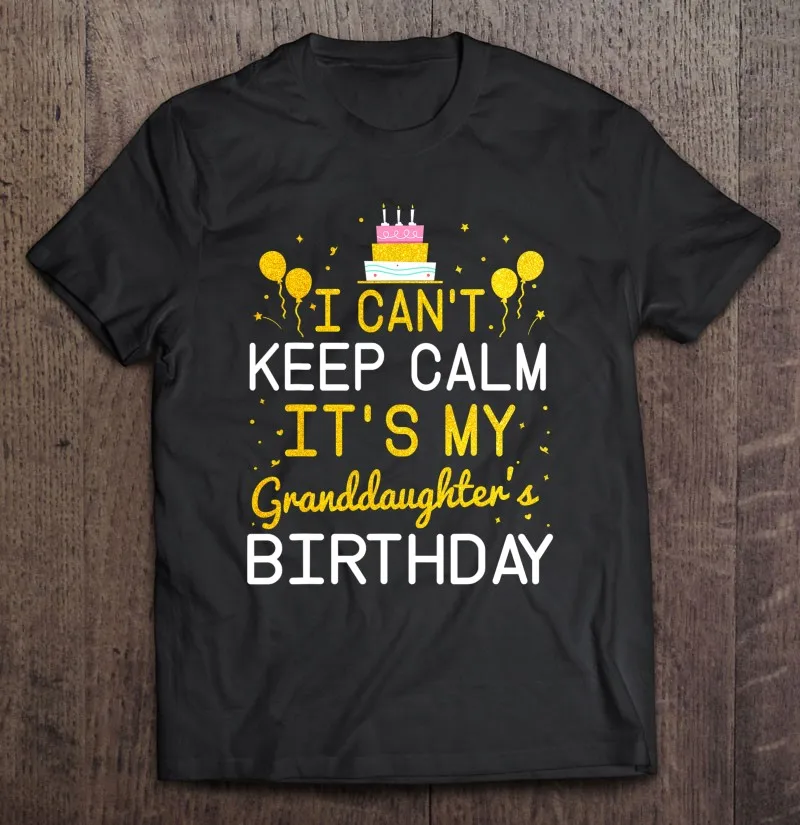 

Я не могу надеть спокойствие, крутая футболка на день рождения моей внучки, большие размеры, Простая рубашка, милая уличная одежда, блузка, ф...