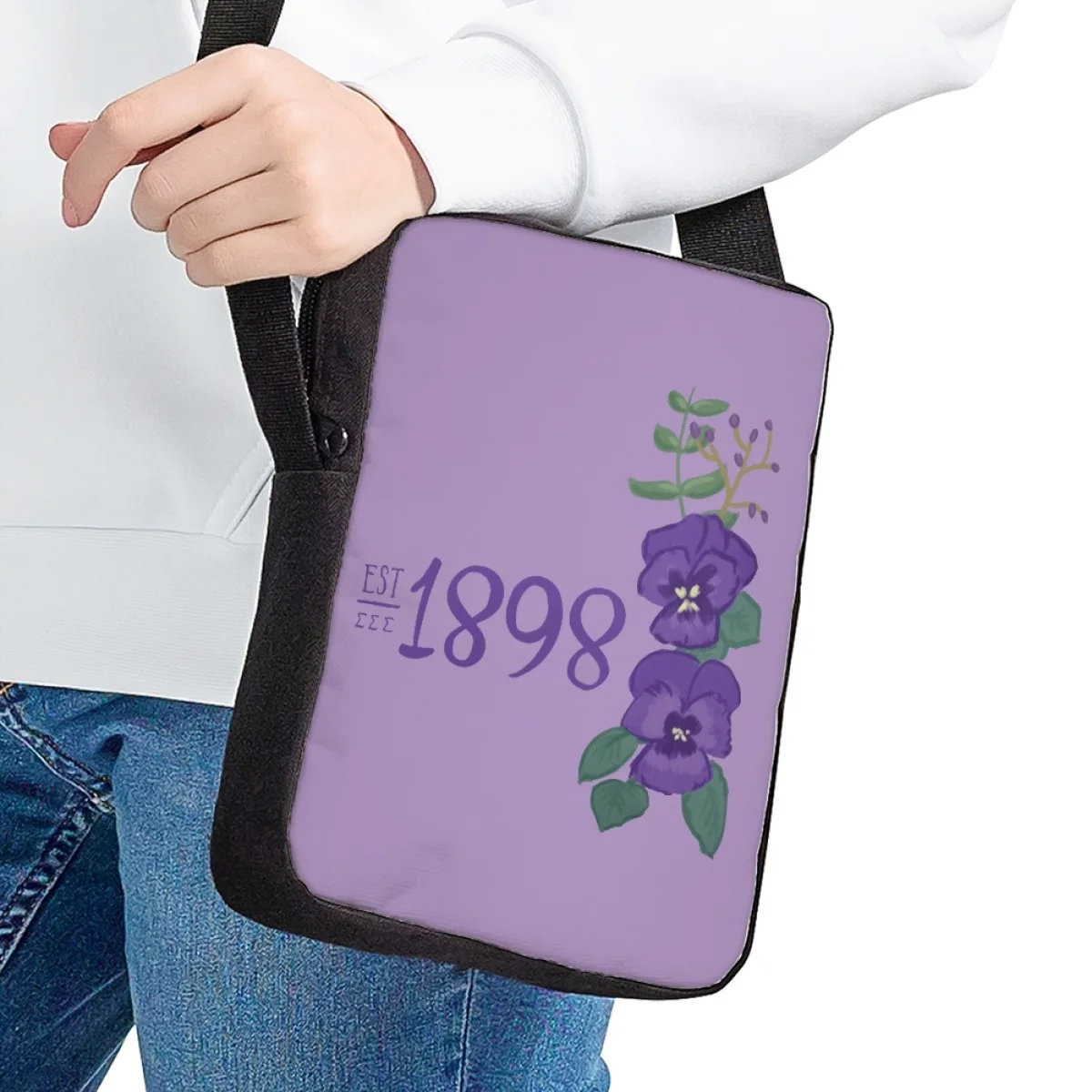 Фото Сумка кросс-боди Tri Sigma 1898 года основания для детей, школьные сумки, женская сумка-мессенджер, повседневная дорожная сумка через плечо, Mochila №3