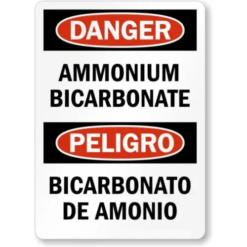 1b алюминиевый атмосферостойкий знак из бикарбоната аммония