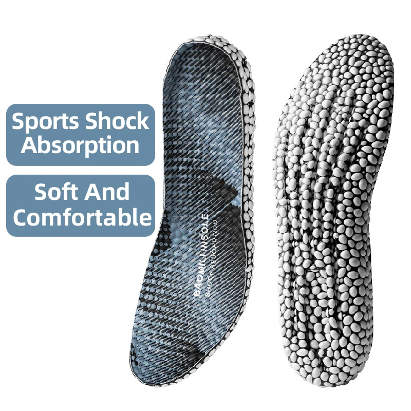 Breathable Soft Protects Knees Templates For Feet Hiking Running Unisex Insoles For Shoes PU Popped Rice Particle Foam Increa