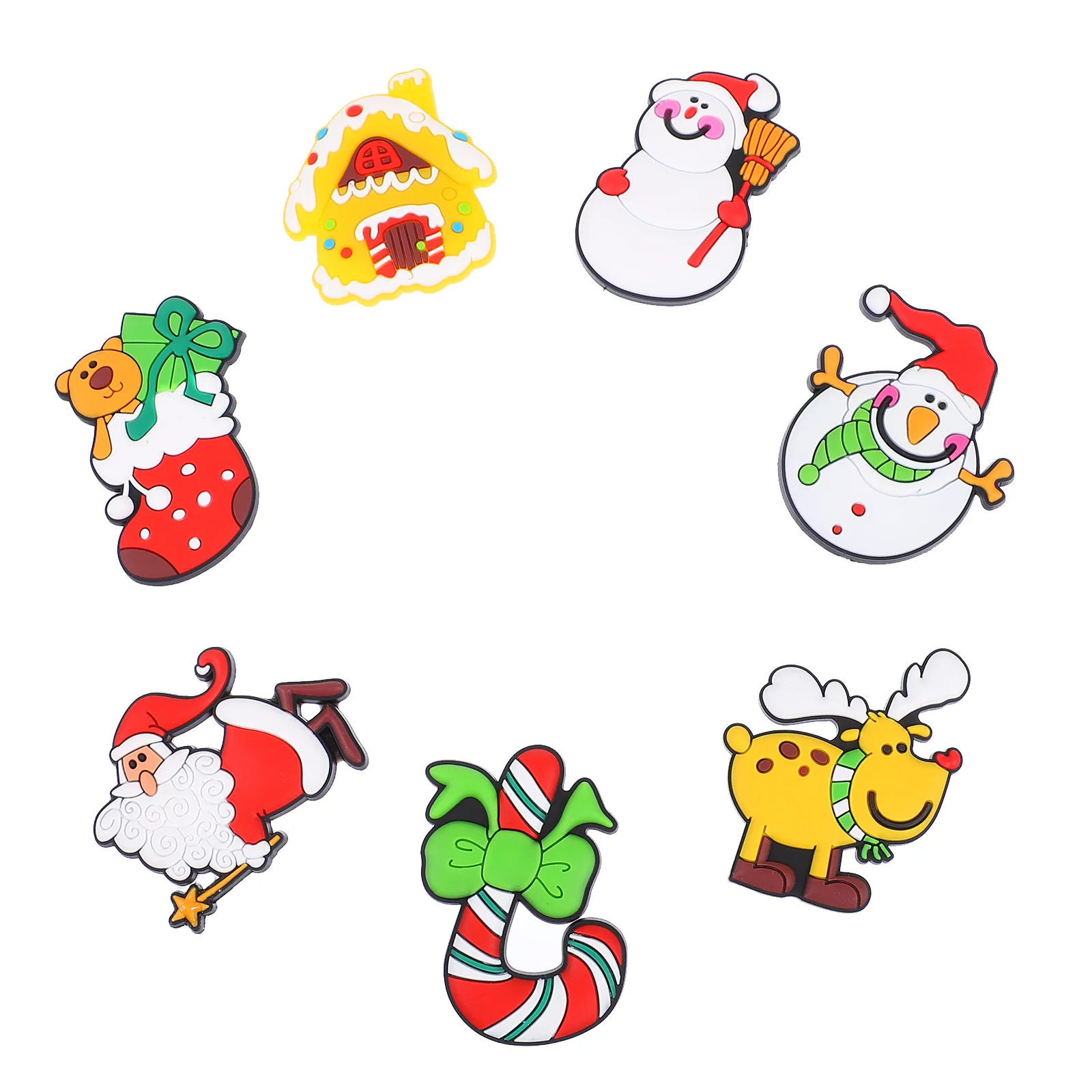 

7pcs Refrigerator Cartoon Christmas Theme Magnet Stickers Decorative Fridge Stickers
