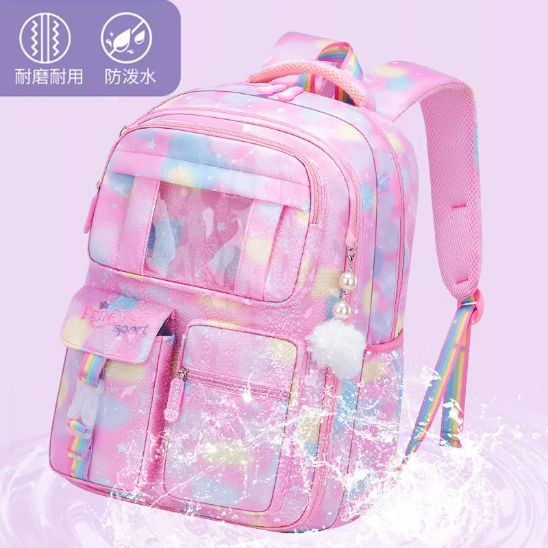 2023 New Schoolbag Student Girls Children's Princess Refrigerator Door Backpack Spine Protector School Book Shoulder Bags