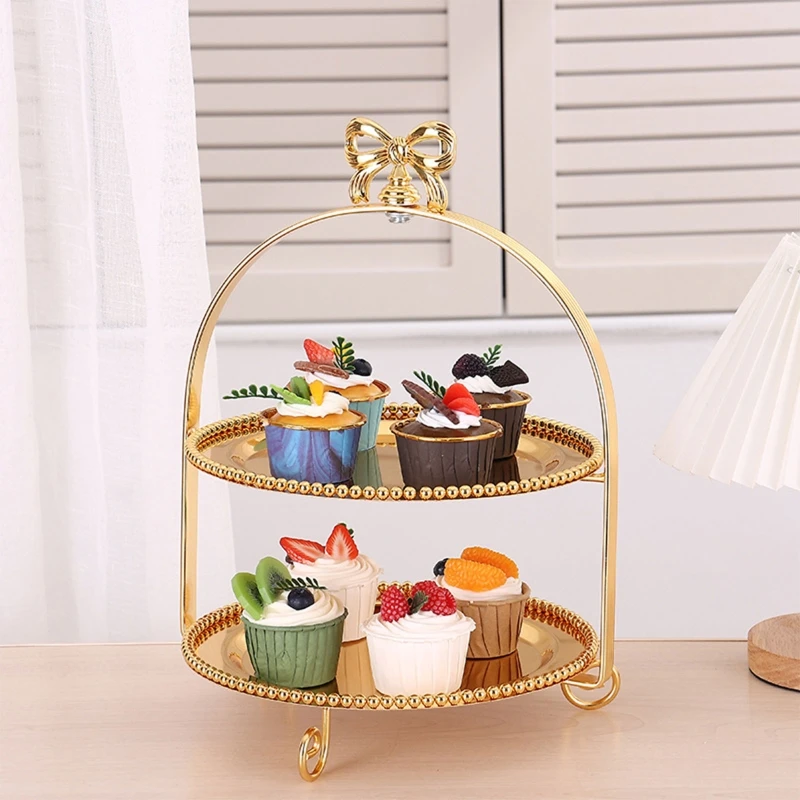 

Подставка для торта из кованого железа, Золотой/Серебряный десерт, фотоотделка