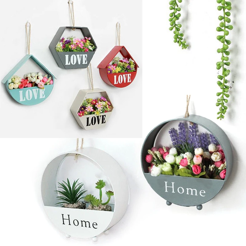 

Креативная настенная подставка для цветов, железная подвесная плантационная корзина для окон и цветов, домашний декор, украшение для сада