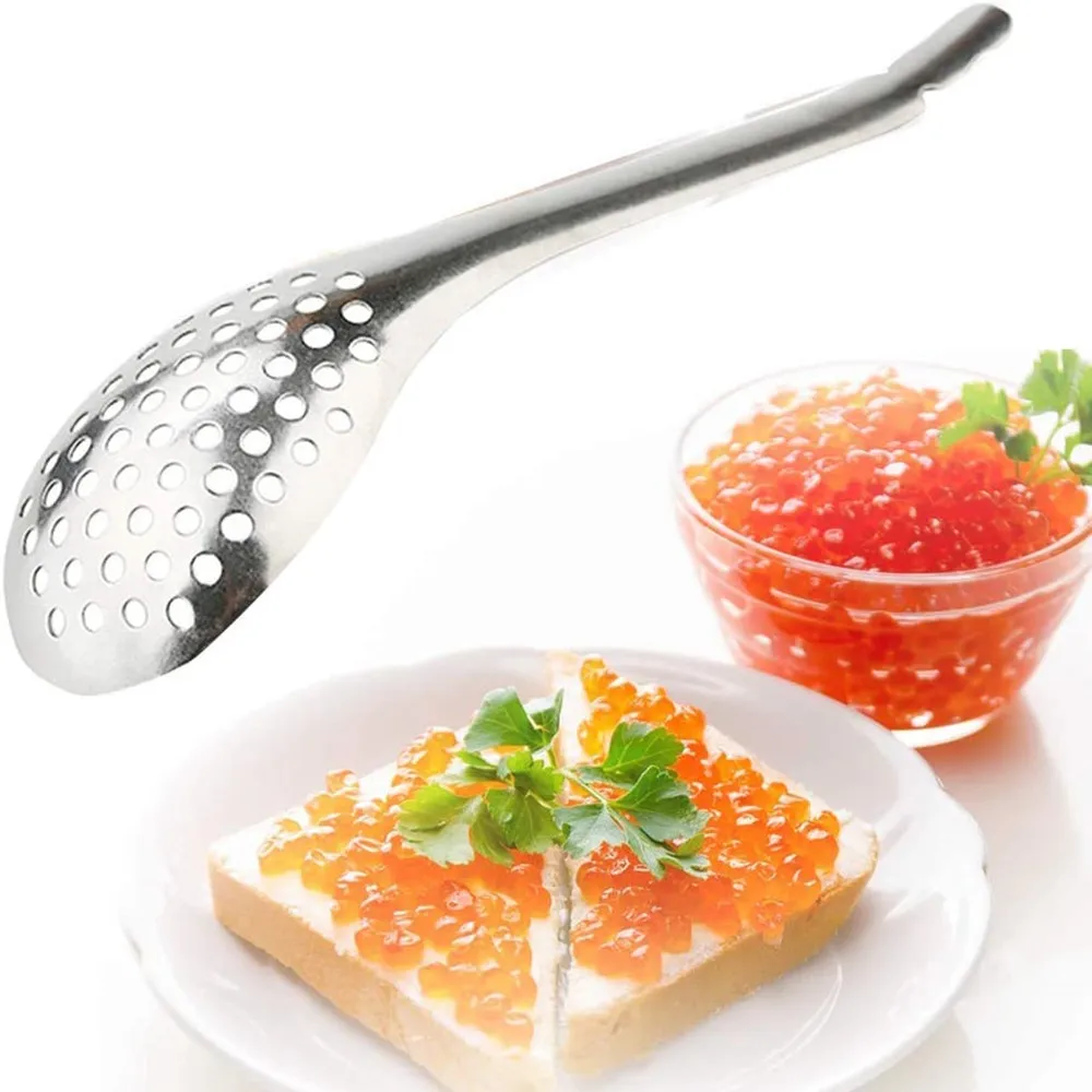 

1 Pcs Stainless Steel Spherification Spoon Culinary Plating Spoon Spherification Bar Spoon Salad Fruit Slotted Spoon For Kitchen
