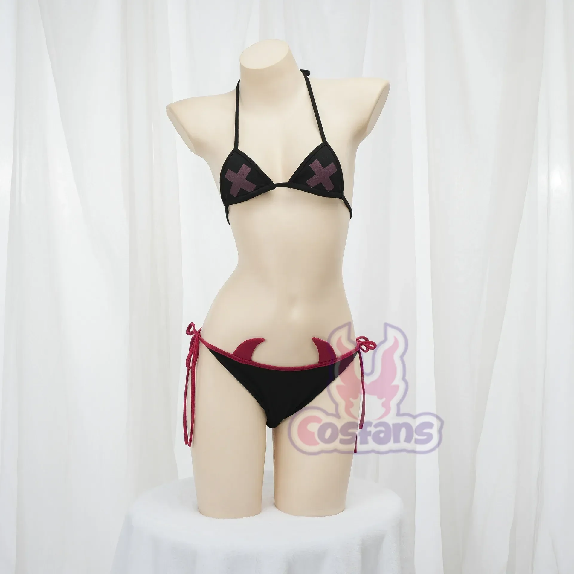 Anime Game Demon Kingdom Devil Little Elf Clothes Halloween Uniform Hooded Horn Cloak Outfits Cosplay Costume Girls Underwear