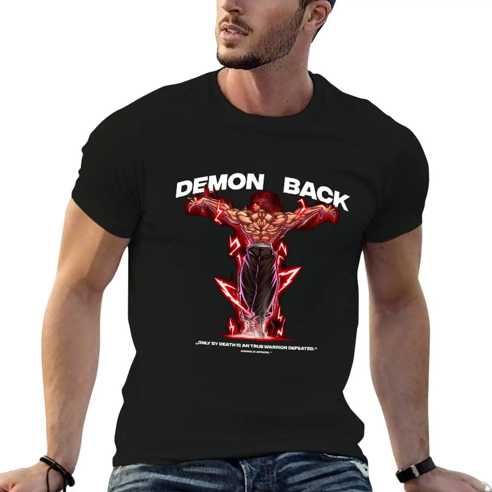 Фото Футболка Demon Back - Anabolic Apparel с винтажным принтом и круглым вырезом №1