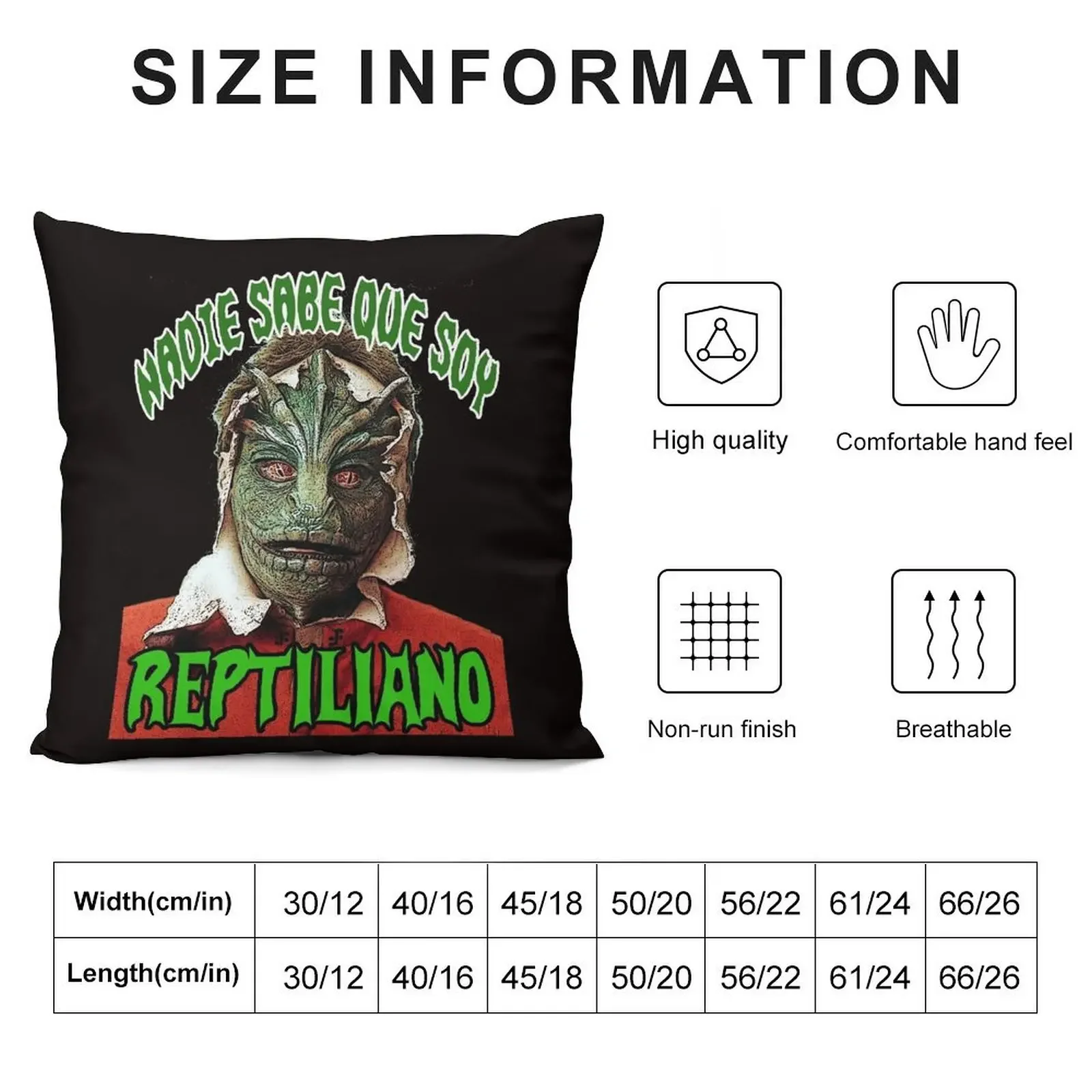 NOBODY KNOWS I'M A REPTILIAN Декоративная подушка Рождественские наволочки Декоративные