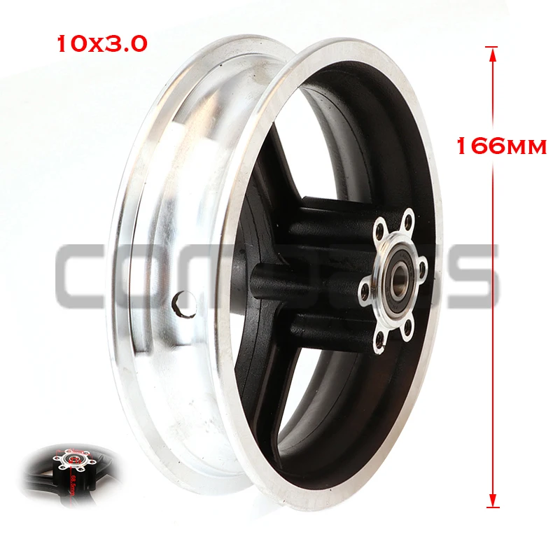 

10 Inch Wheel Hub Rim for 80/65-6 255x80 10X2 10X2.125 10X2.25 10X2.5 10X3.0 Tire Kugoo M4 and M4 Pro Replacement Parts