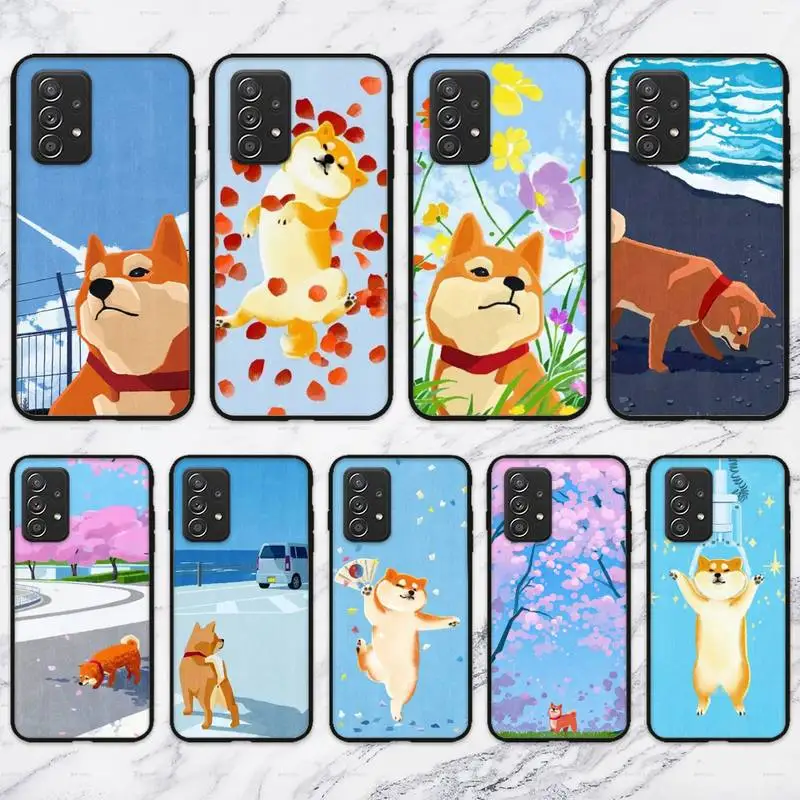 

Cute Shiba Inu Lost Luxury Phone Case For Samsung Galaxy S10 S20 S21 Note10 20Plus Ultra Shell