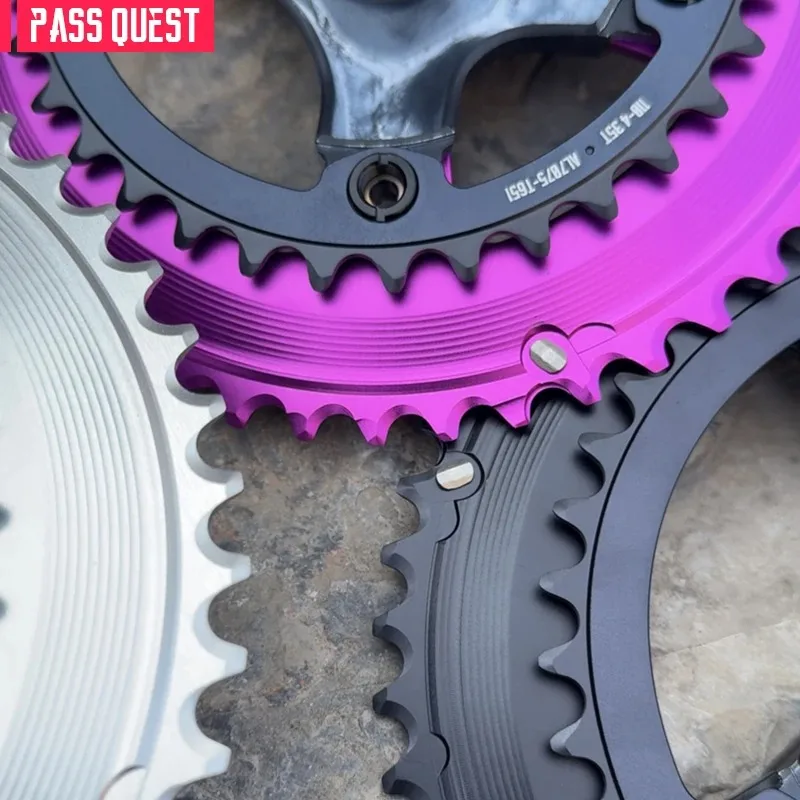 PASS QUEST 110BCD 2x для R9100 R8000 R7000 Звездочки ALL CNC SL Звездочка для шоссейного велосипеда Гравийный велосипед 11S 12S 48-35T 50-34T 56-42T (art.: 3920cd2b8d193) - 3920cd2b8d193