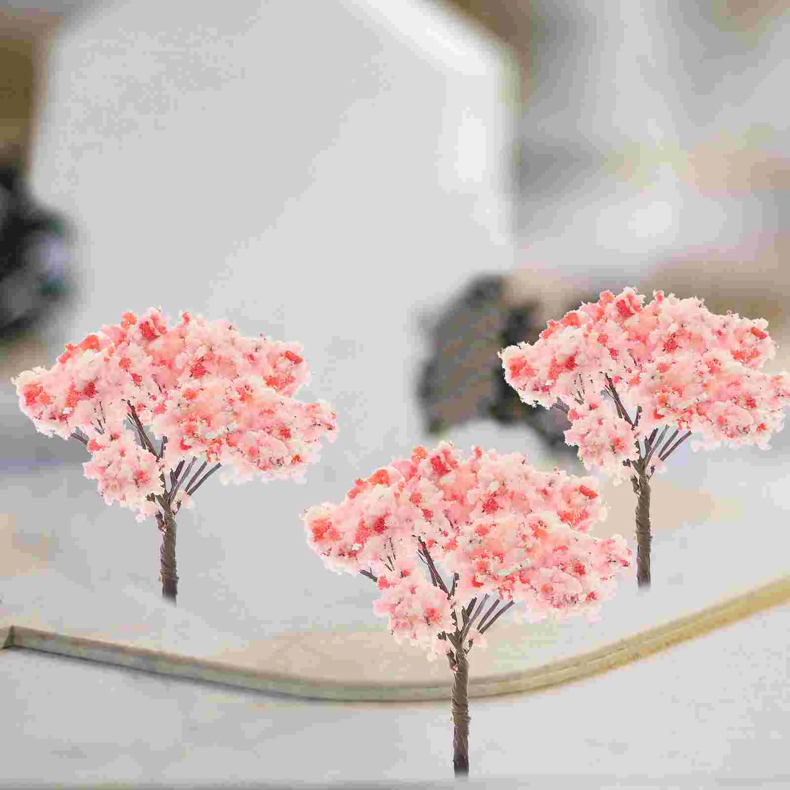 

12 Pcs Mini Trees Model Trains Fairy Gardens Accessories Scenery Miniature Architecture Landscape Flower