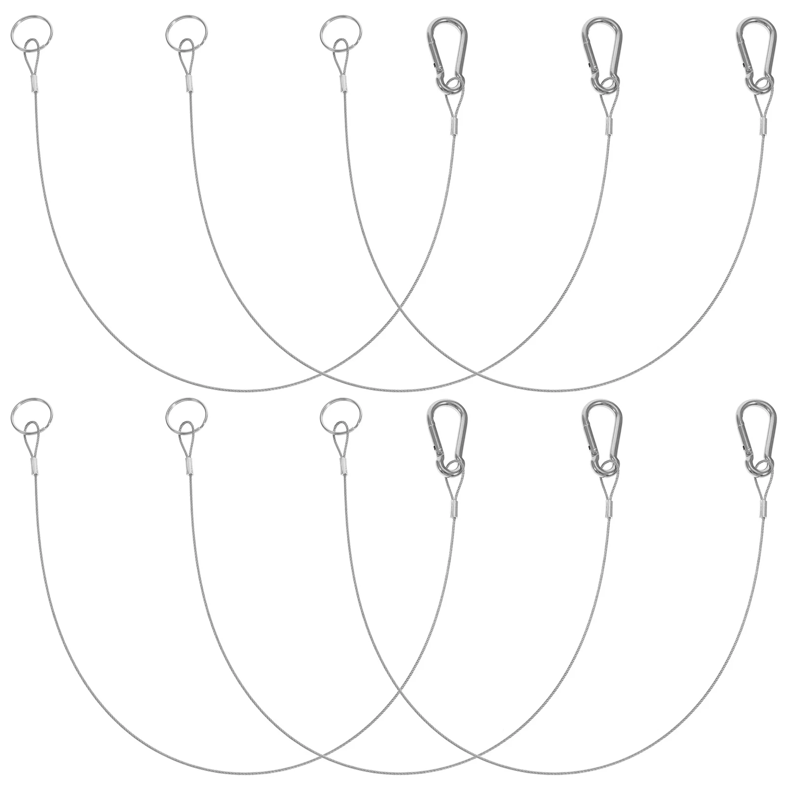 

6pcs Security Cable Strap Wire Rope Cord Stainless Steel Marine Safety Wire Marine Hardwares Tether Wire Safety Tether Wire