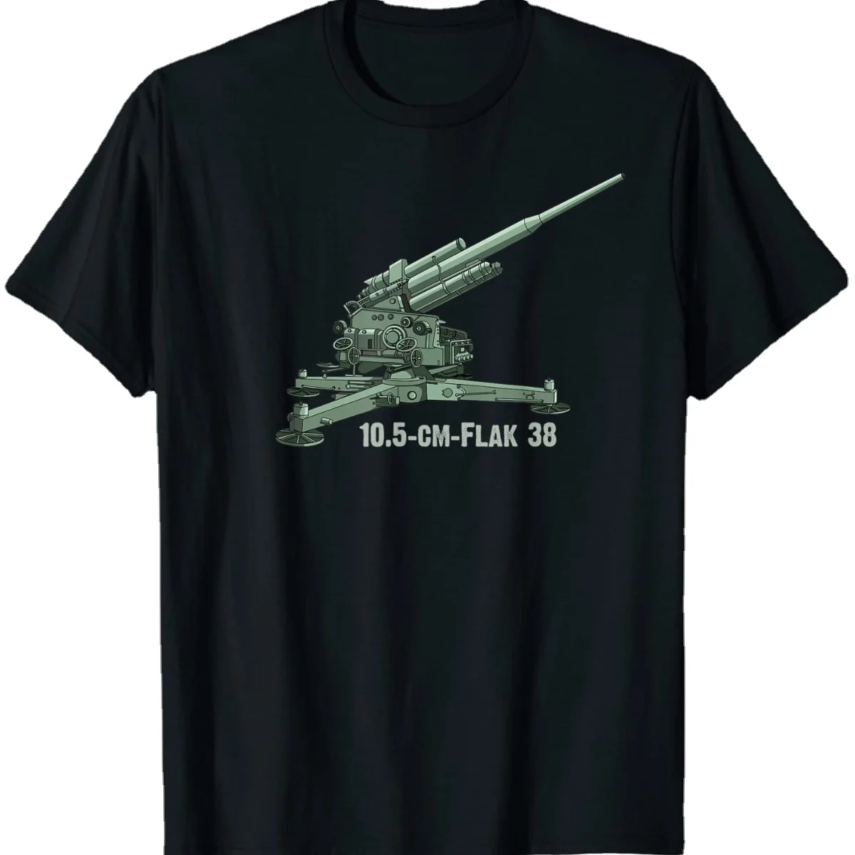 

10.5-cm-Flak 38 German Army WW2 Anti-aircraft Gun Diagram Men T-Shirt Short Sleeve Casual 100% Cotton O-Neck Summer Tees