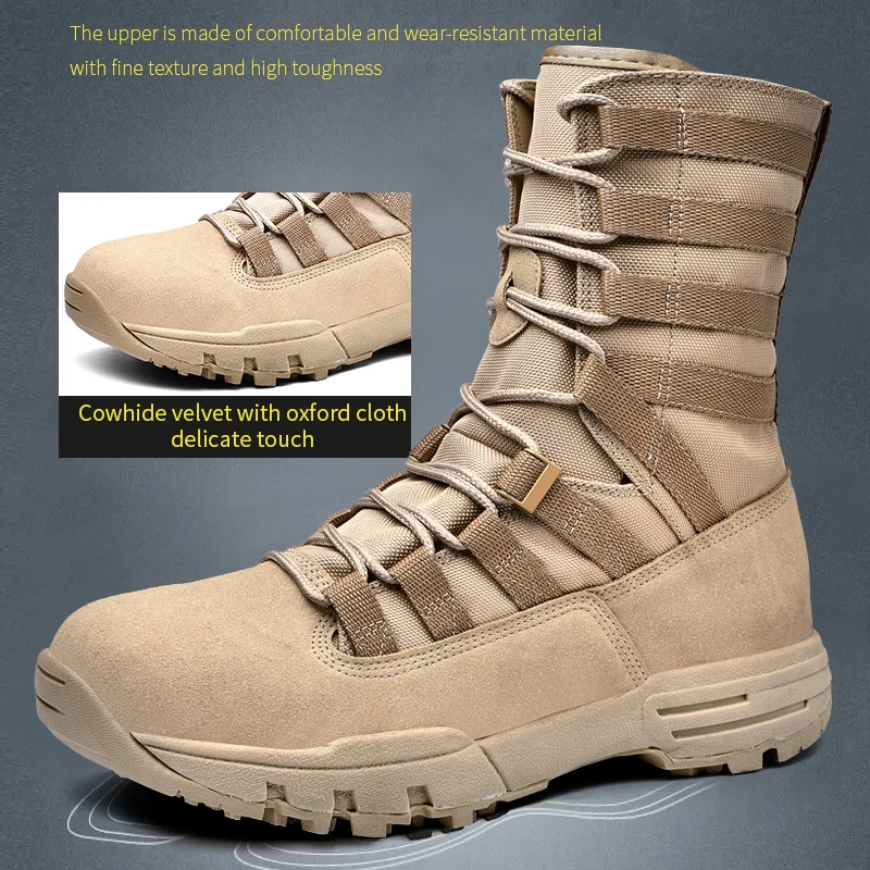 New Military Men Boots High Quality Tactical Boots Men Special Force Desert Combat Army Boots Outdoor Hunting Shoes Hiking Boots