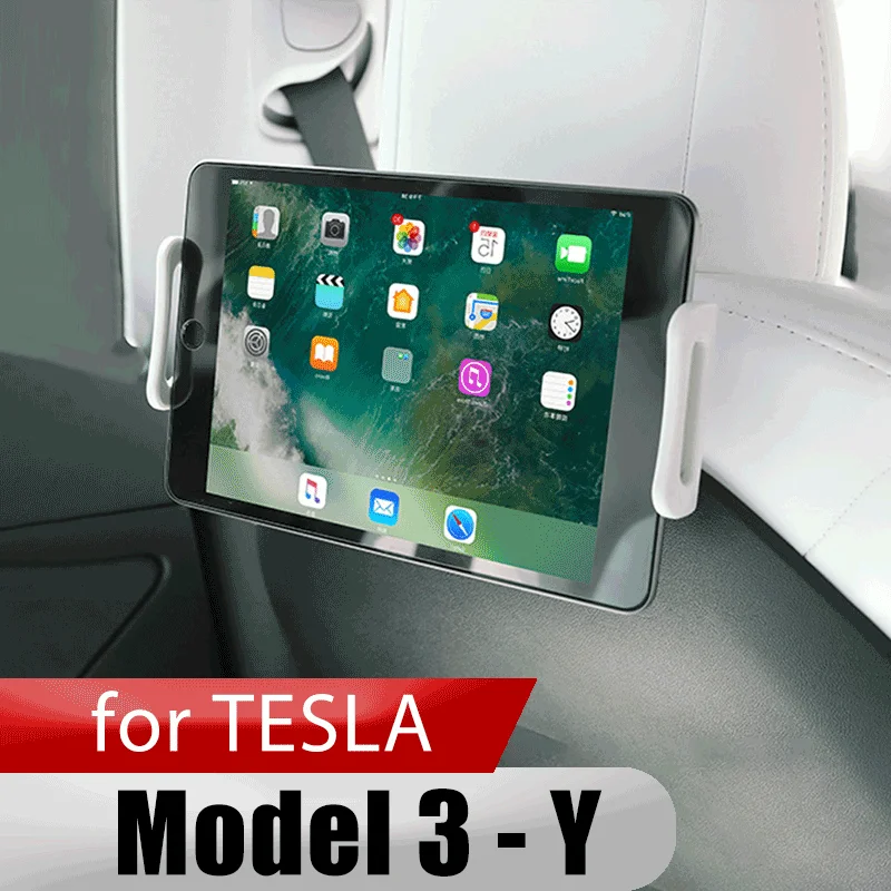 

Держатель для телефона Tesla Model 3 Y на заднее сиденье, крючок, вращающаяся на 360 градусов подставка, автомобильный подголовник, кронштейн для iPad Pro Mini, поддержка планшета