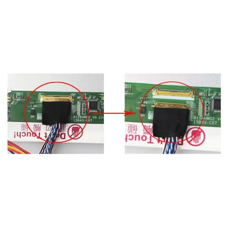 Controller board HDMI-compatible DVI VGA for LP154WP3-TLA1 LP154WP3-TLA2 LP154WP3-TLA3 LP154WP3-TLAV 1440X900 LED panel 15.4&quot