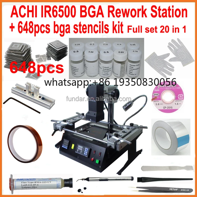 Фото Паяльная станция ACHI IR6500 DARK IR BGA + 648 шт. трафаретов для BGA + 20 шт. в подарок №5