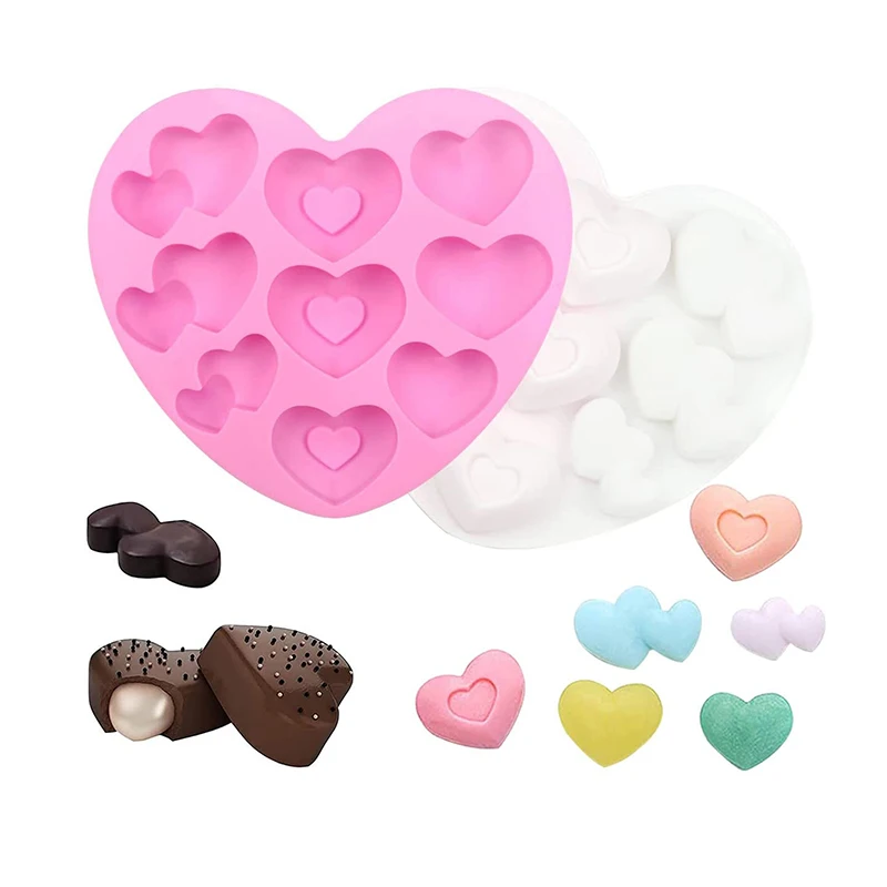 

Heart Love Shape Silicone Mold 3D Heart Cake Fondant Baking Mold For Valentine Candy Chocolate Mousse Jelly Pudding DIY Baking