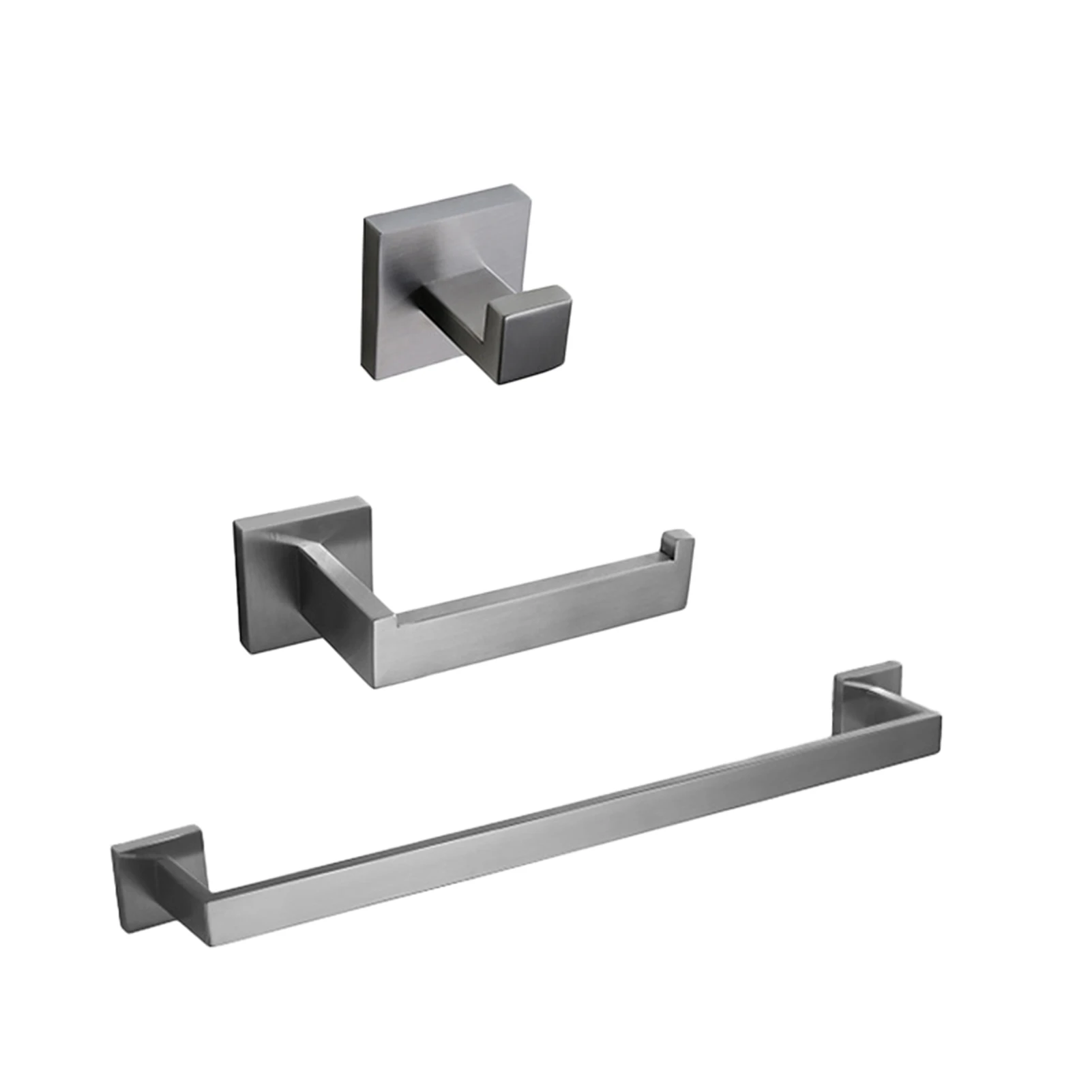 

3pcs/set DIY Space Saving Storage Clothes Towel Hook Accessories Wall Mounted Stainless Steel Home Decor Bathroom Easy Install