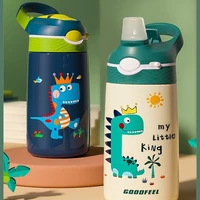 400ml children thermos water bottle kids cups mug baby duck billed straw vacuum flasks tumbler thermo cup 316 stainless steel