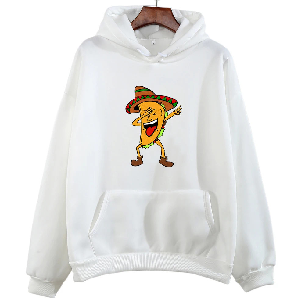 Dabbing Taco Cinco De Mayo Hoodies  Funny Mexican Dab Printed Sweatshirt Women Men Cartoon Retro Pullovers Hooded Clothes Hoodie