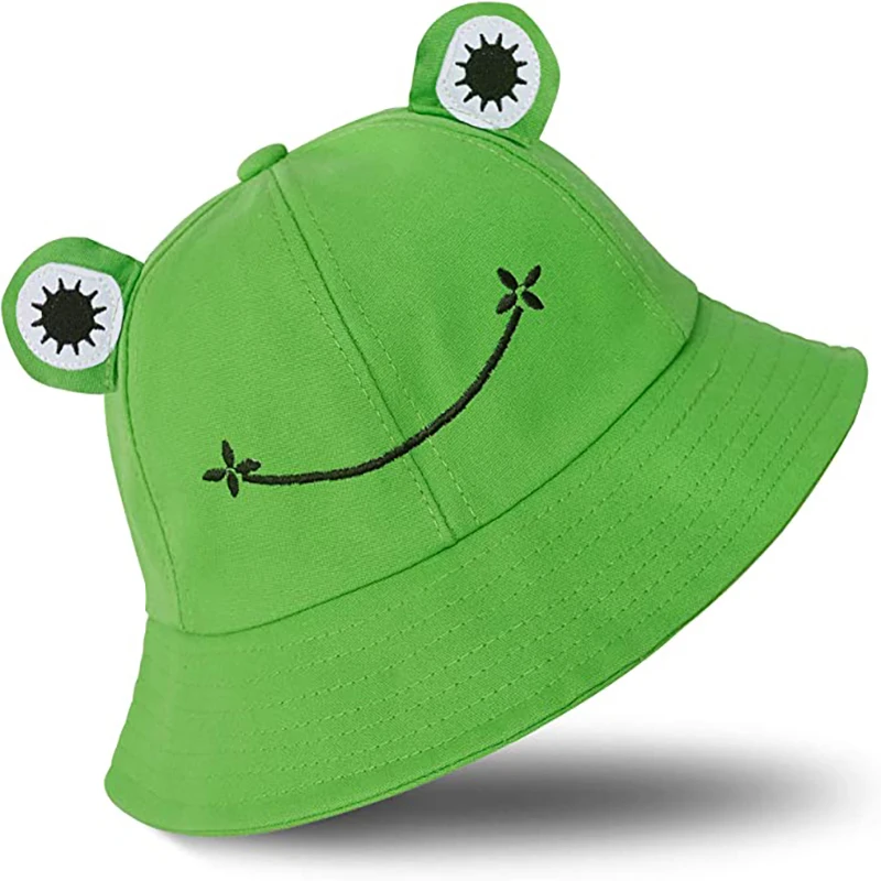 Frog Bucket Hat Unisex Spring Summer Fall Universal Panama Beach Fishing Hiking Fisherman's Hat Sun Protection Casual Fun Hat