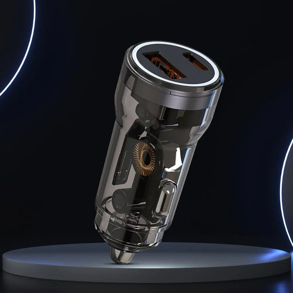 Автомобильное зарядное устройство Usb-c с 2 портами и адаптером Type-c