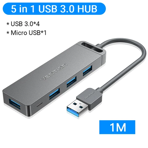 Vention USB C концентратор Высокоскоростной 4 порта мульти Тип C к USB 3,0 концентратор сплиттер адаптер для MacBook Pro iPad Pro Xiaomi Lenovo USB Hub