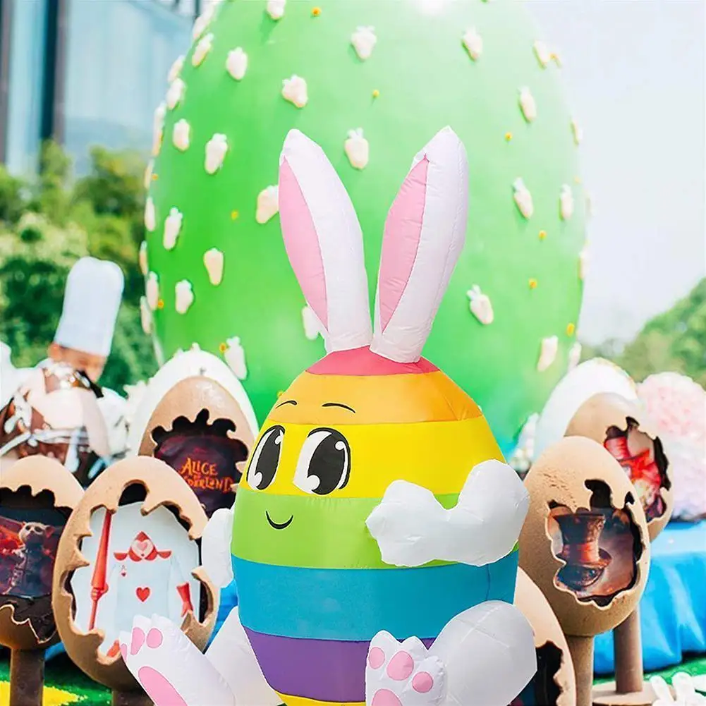 

Easter Inflatable Toys Home Decoration Outdoor Rabbit LED Garden Lawn Bunny Yard Party Garden Easter Light Inflatable Decor L5U2
