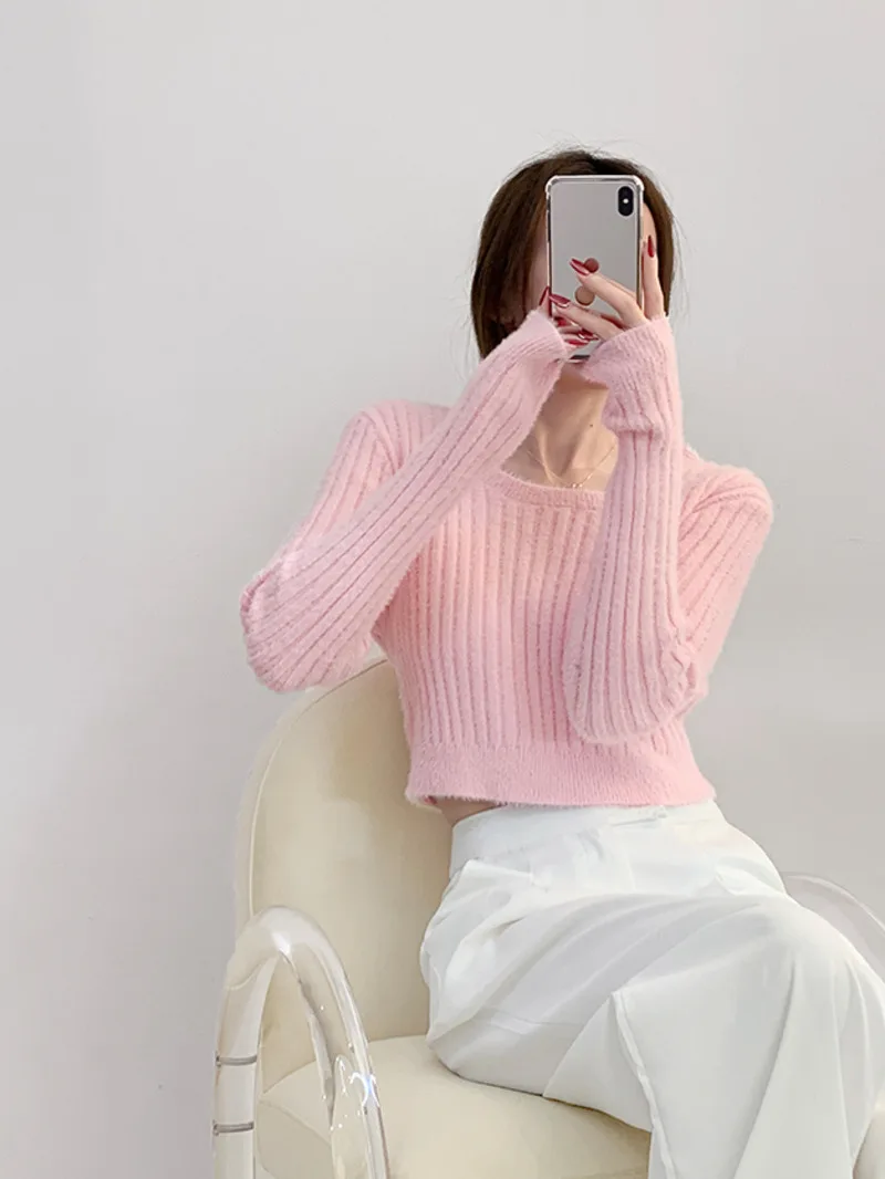 Осень/зима новый вязаный пуловер в европейском и американском стиле с круглым