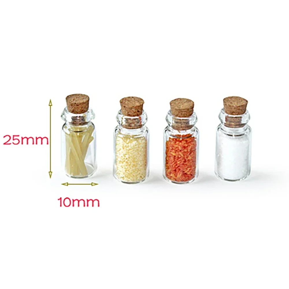 4 шт. 1/12 кукольный домик миниатюрная стеклянная бутылка для приправ имитация