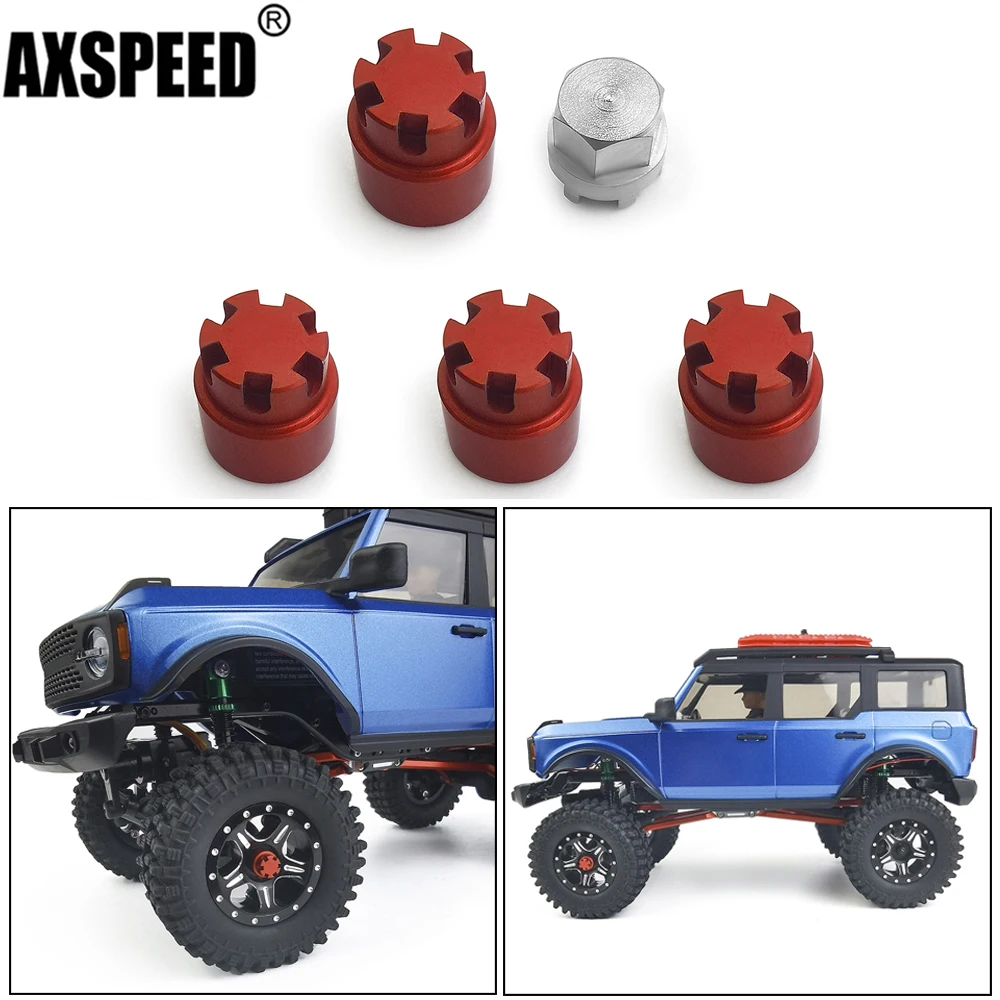 

AXSPEED 4 шт. алюминиевые самоблокирующиеся вставленные шестигранные гайки для 1/24 осевой SCX24 90081 AXI00001 AXI00002 004 005 006 RC Crawler