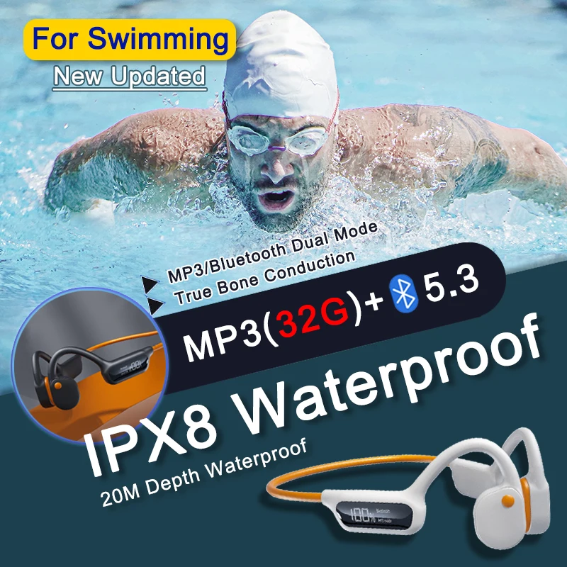 Swimming Ear-hook With Mic Power Display