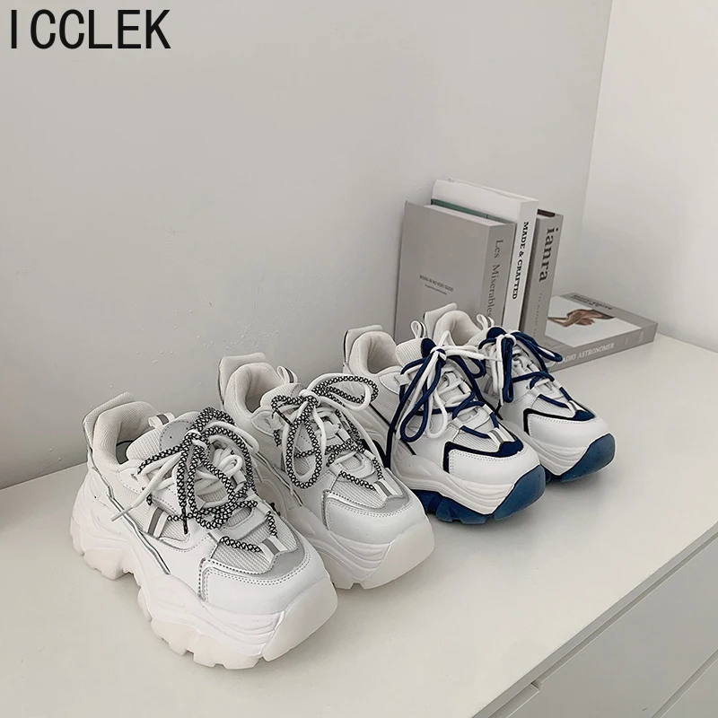 

Women Shoes 2022 Designer Sneakers Fashion Outdoor Platform Flats Causal Lace Up Shoes Female Breathable Ladies Footwear Size