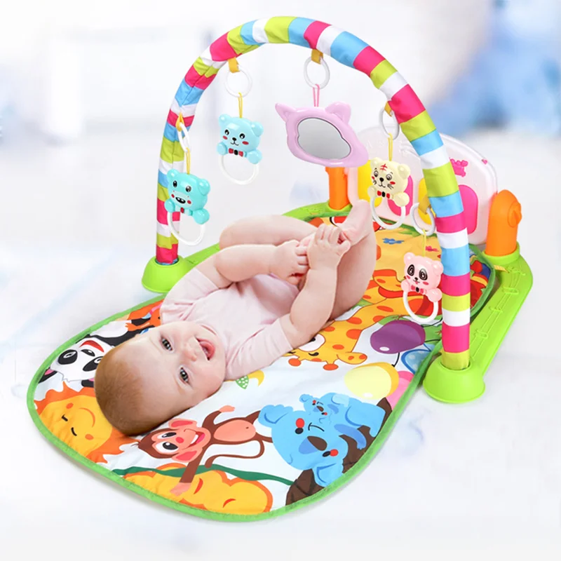 

0-12 Months Baby Music Rack Play Mat Puzzle Carpet With Piano Keyboard Kids Infant Playmat Gym Crawling Activity Rug Toys