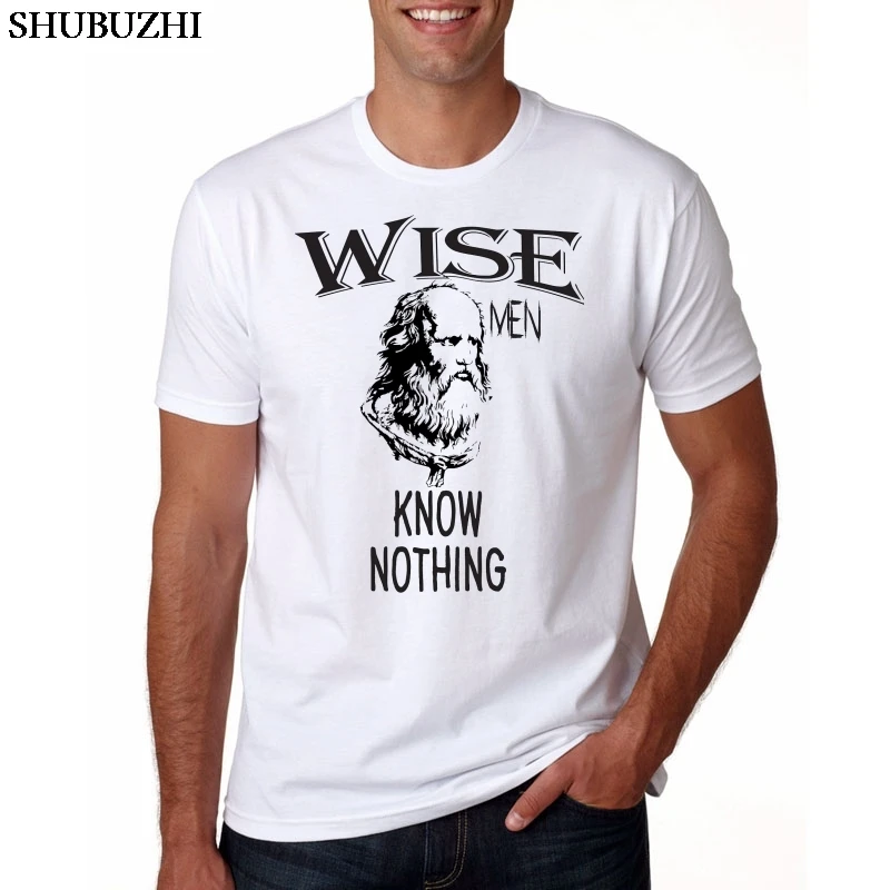

KNOW NOTHING SOCRATES Nature Cotton Fashion Tee MALE long sleeve T-Shirt Mens T Shirt 3d Big Size 6XL alfa romeo juego de tronos