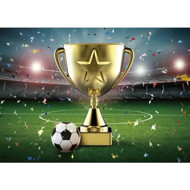 Фон для фотосъемки с изображением футбольного поля белыми линиями и травой