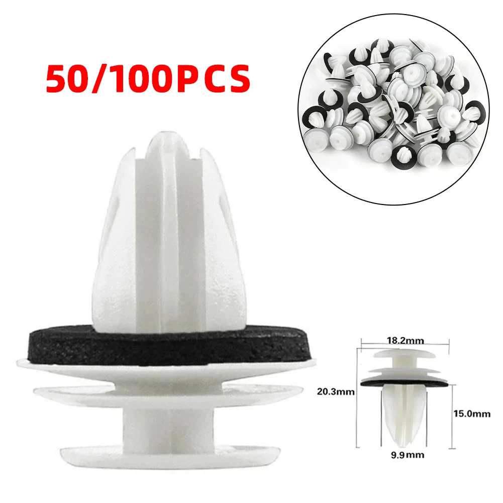 

50/100 шт., автомобильный бампер, брызговик, автомобильный крепежный зажим, внутренняя дверная панель, отделка карт, крепежные зажимы, общие крепления, заклепки