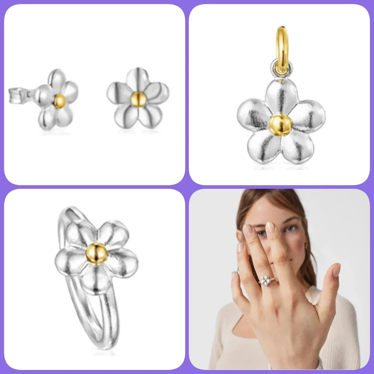 Женский комплект ювелирных изделий с испанским медведем позолоченный кулон