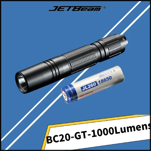 

JETBEAM BC20-GT Flashlight 1080 Lumens USB Rechargeable Cree XP-L HI LED USB Rechargeable EDC High Power Led Flashlights